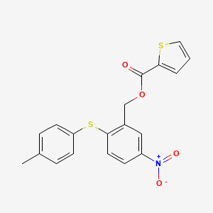 2-[(4-Methylphenyl)sulfanyl]-5-nitrobenzyl 2-thiophenecarboxylate