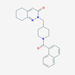 2-[[1-(Naphthalene-1-carbonyl)piperidin-4-yl]methyl]-5,6,7,8-tetrahydrocinnolin-3-one