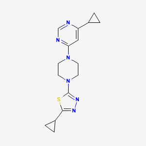 2-Cyclopropyl-5-[4-(6-cyclopropylpyrimidin-4-yl)piperazin-1-yl]-1,3,4-thiadiazole
