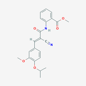 (E)-methyl 2-(2-cyano-3-(4-isopropoxy-3-methoxyphenyl)acrylamido)benzoate