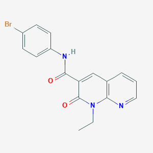 molecular formula C17H14BrN3O2 B2587891 N-(4-bromophenyl)-1-ethyl-2-oxo-1,2-dihydro-1,8-naphthyridine-3-carboxamide CAS No. 942010-43-7