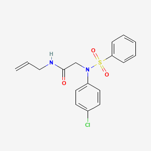 2-[N-(benzenesulfonyl)-4-chloroanilino]-N-prop-2-enylacetamide