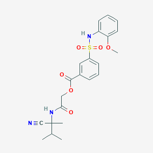 [2-[(2-Cyano-3-methylbutan-2-yl)amino]-2-oxoethyl] 3-[(2-methoxyphenyl)sulfamoyl]benzoate