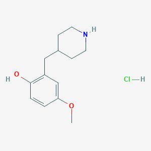 4-Methoxy-2-(piperidin-4-ylmethyl)phenol;hydrochloride