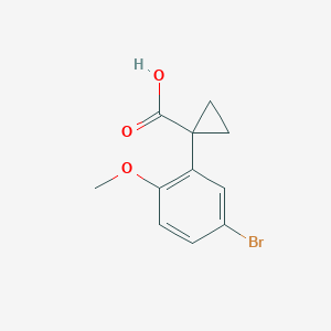 molecular formula C11H11BrO3 B2587922 1-(5-Bromo-2-methoxyphenyl)cyclopropane-1-carboxylic acid CAS No. 1260799-75-4