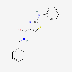 molecular formula C17H14FN3OS B2587925 Methyl 4-[(3,4-difluorophenyl)amino]-7-methyl-1,8-naphthyridine-3-carboxylate CAS No. 1105218-82-3