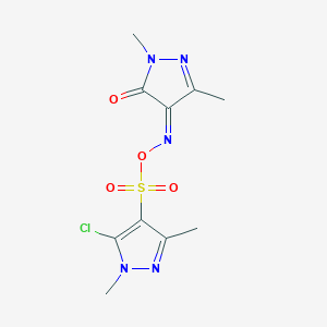 [(Z)-(1,3-dimethyl-5-oxopyrazol-4-ylidene)amino] 5-chloro-1,3-dimethylpyrazole-4-sulfonate