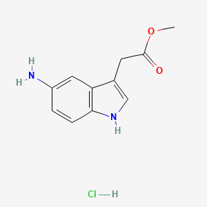 Methyl 2-(5-amino-1H-indol-3-yl)acetate;hydrochloride