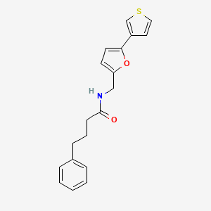 molecular formula C19H19NO2S B2587951 4-phenyl-N-((5-(thiophen-3-yl)furan-2-yl)methyl)butanamide CAS No. 2034492-67-4