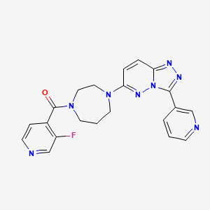 molecular formula C21H19FN8O B2587956 (3-Fluoropyridin-4-yl)-[4-(3-pyridin-3-yl-[1,2,4]triazolo[4,3-b]pyridazin-6-yl)-1,4-diazepan-1-yl]methanone CAS No. 2380184-51-8