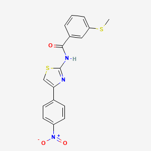 molecular formula C17H13N3O3S2 B2587957 3-(methylthio)-N-(4-(4-nitrophenyl)thiazol-2-yl)benzamide CAS No. 896357-18-9