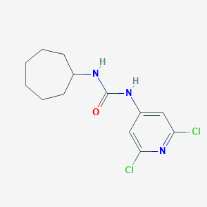 molecular formula C13H17Cl2N3O B258796 N-cycloheptyl-N'-(2,6-dichloro-4-pyridinyl)urea 