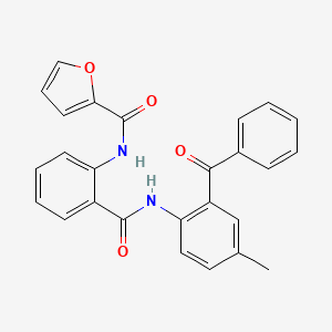 N-(2-((2-benzoyl-4-methylphenyl)carbamoyl)phenyl)furan-2-carboxamide