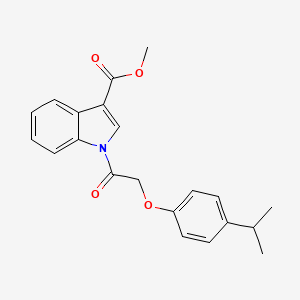 molecular formula C21H21NO4 B2587961 methyl 1-[(4-isopropylphenoxy)acetyl]-1H-indole-3-carboxylate CAS No. 432527-65-6