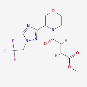 Methyl (E)-4-oxo-4-[3-[1-(2,2,2-trifluoroethyl)-1,2,4-triazol-3-yl]morpholin-4-yl]but-2-enoate