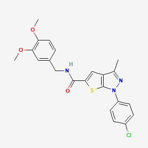 1-(4-chlorophenyl)-N-[(3,4-dimethoxyphenyl)methyl]-3-methyl-1H-thieno[2,3-c]pyrazole-5-carboxamide