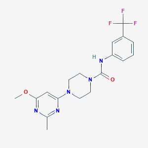 4-(6-methoxy-2-methylpyrimidin-4-yl)-N-(3-(trifluoromethyl)phenyl)piperazine-1-carboxamide