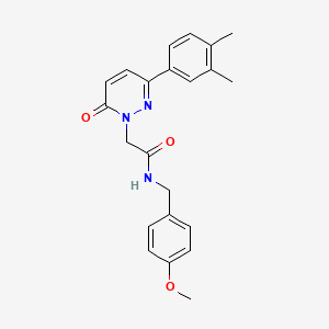 molecular formula C22H23N3O3 B2587979 2-(3-(3,4-二甲苯基)-6-氧代哒嗪-1(6H)-基)-N-(4-甲氧基苄基)乙酰胺 CAS No. 1252896-20-0
