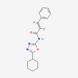 molecular formula C17H19N3O2 B2587981 N-(5-环己基-1,3,4-恶二唑-2-基)肉桂酰胺 CAS No. 955532-51-1