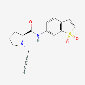 (2S)-N-(1,1-dioxo-1lambda6-benzothiophen-6-yl)-1-(prop-2-yn-1-yl)pyrrolidine-2-carboxamide