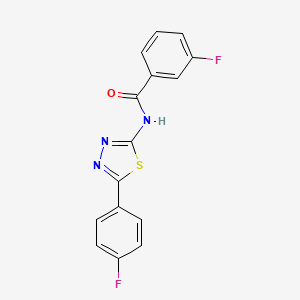molecular formula C15H9F2N3OS B2587991 3-fluoro-N-(5-(4-fluorophenyl)-1,3,4-thiadiazol-2-yl)benzamide CAS No. 392243-57-1