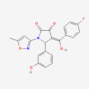 4-(4-fluorobenzoyl)-3-hydroxy-5-(3-hydroxyphenyl)-1-(5-methylisoxazol-3-yl)-1H-pyrrol-2(5H)-one