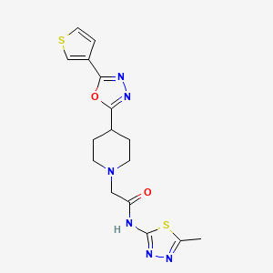 N-(5-Methyl-1,3,4-thiadiazol-2-YL)-2-{4-[5-(thiophen-3-YL)-1,3,4-oxadiazol-2-YL]piperidin-1-YL}acetamide