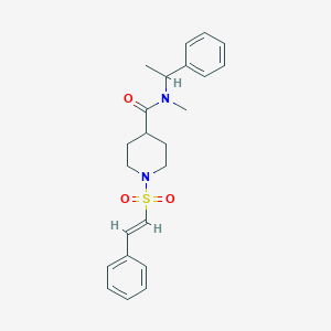 N-methyl-1-[(E)-2-phenylethenyl]sulfonyl-N-(1-phenylethyl)piperidine-4-carboxamide
