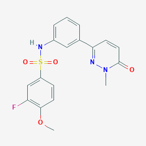 3-fluoro-4-methoxy-N-(3-(1-methyl-6-oxo-1,6-dihydropyridazin-3-yl)phenyl)benzenesulfonamide