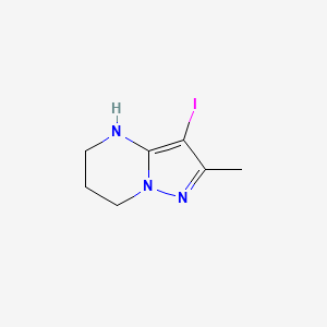 molecular formula C7H10IN3 B2588018 3-Iodo-2-methyl-4,5,6,7-tetrahydropyrazolo[1,5-a]pyrimidine CAS No. 2095408-90-3