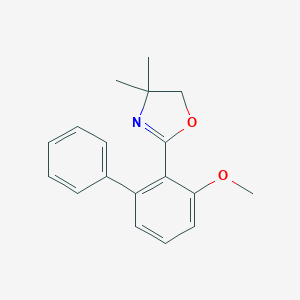 molecular formula C18H19NO2 B258802 2-(4,4-Dimethyl-2-oxazolin-2-yl)-3-methoxy-1,1'-biphenyl 