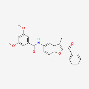 molecular formula C25H21NO5 B2588022 N-(2-苯甲酰-3-甲基-1-苯并呋喃-5-基)-3,5-二甲氧基苯甲酰胺 CAS No. 923192-95-4