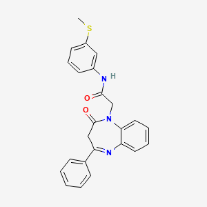 molecular formula C24H21N3O2S B2588028 N-(3-methylsulfanylphenyl)-2-(2-oxo-4-phenyl-3H-1,5-benzodiazepin-1-yl)acetamide CAS No. 941913-29-7