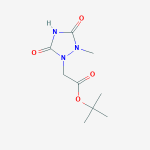 molecular formula C9H15N3O4 B2588035 tert-Butyl 2-(2-methyl-3,5-dioxo-1,2,4-triazolidin-1-yl)acetate CAS No. 2126178-58-1