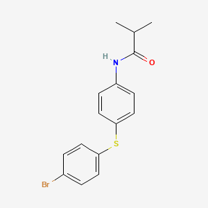 molecular formula C16H16BrNOS B2588039 N-{4-[(4-bromophenyl)sulfanyl]phenyl}-2-methylpropanamide CAS No. 400088-78-0