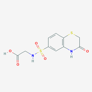 molecular formula C10H10N2O5S2 B2588045 2-(3-oxo-3,4-dihydro-2H-1,4-benzothiazine-6-sulfonamido)acetic acid CAS No. 785792-32-7