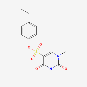 molecular formula C14H16N2O5S B2588046 (4-Ethylphenyl) 1,3-dimethyl-2,4-dioxopyrimidine-5-sulfonate CAS No. 869070-43-9