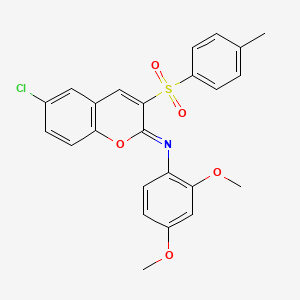 6-chloro-N-(2,4-dimethoxyphenyl)-3-(4-methylphenyl)sulfonylchromen-2-imine