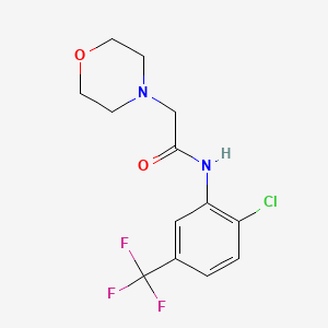 molecular formula C13H14ClF3N2O2 B2588057 N-[2-chloro-5-(trifluoromethyl)phenyl]-2-morpholinoacetamide CAS No. 297150-40-4