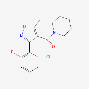 [3-(2-Chloro-6-fluorophenyl)-5-methyl-4-isoxazolyl](piperidino)methanone