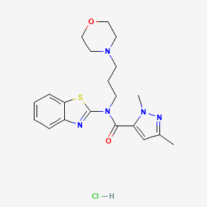 N-(1,3-benzothiazol-2-yl)-1,3-dimethyl-N-[3-(morpholin-4-yl)propyl]-1H-pyrazole-5-carboxamide hydrochloride