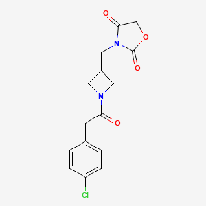 3-((1-(2-(4-Chlorophenyl)acetyl)azetidin-3-yl)methyl)oxazolidine-2,4-dione