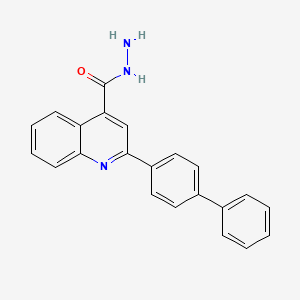 molecular formula C22H17N3O B2588063 2-(4-苯基苯基)喹啉-4-碳酰肼 CAS No. 351327-25-8