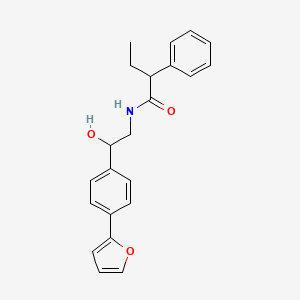 molecular formula C22H23NO3 B2588071 N-{2-[4-(呋喃-2-基)苯基]-2-羟乙基}-2-苯基丁酰胺 CAS No. 2097933-67-8