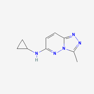 molecular formula C9H11N5 B2588077 N-cyclopropyl-N-(3-methyl[1,2,4]triazolo[4,3-b]pyridazin-6-yl)amine CAS No. 1340805-46-0