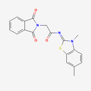 (E)-N-(3,6-dimethylbenzo[d]thiazol-2(3H)-ylidene)-2-(1,3-dioxoisoindolin-2-yl)acetamide