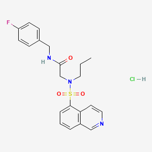 molecular formula C21H23ClFN3O3S B2588114 N-(4-fluorobenzyl)-2-(N-propylisoquinoline-5-sulfonamido)acetamide hydrochloride CAS No. 1216431-07-0