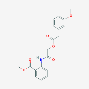 molecular formula C19H19NO6 B2588120 Methyl 2-[({[(3-methoxyphenyl)acetyl]oxy}acetyl)amino]benzoate CAS No. 1004127-10-9