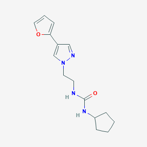 1-cyclopentyl-3-(2-(4-(furan-2-yl)-1H-pyrazol-1-yl)ethyl)urea