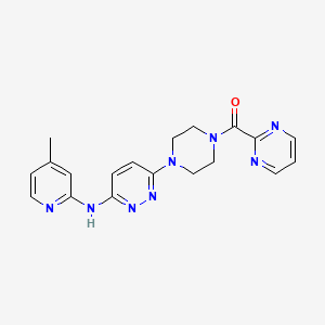 (4-(6-((4-Methylpyridin-2-yl)amino)pyridazin-3-yl)piperazin-1-yl)(pyrimidin-2-yl)methanone